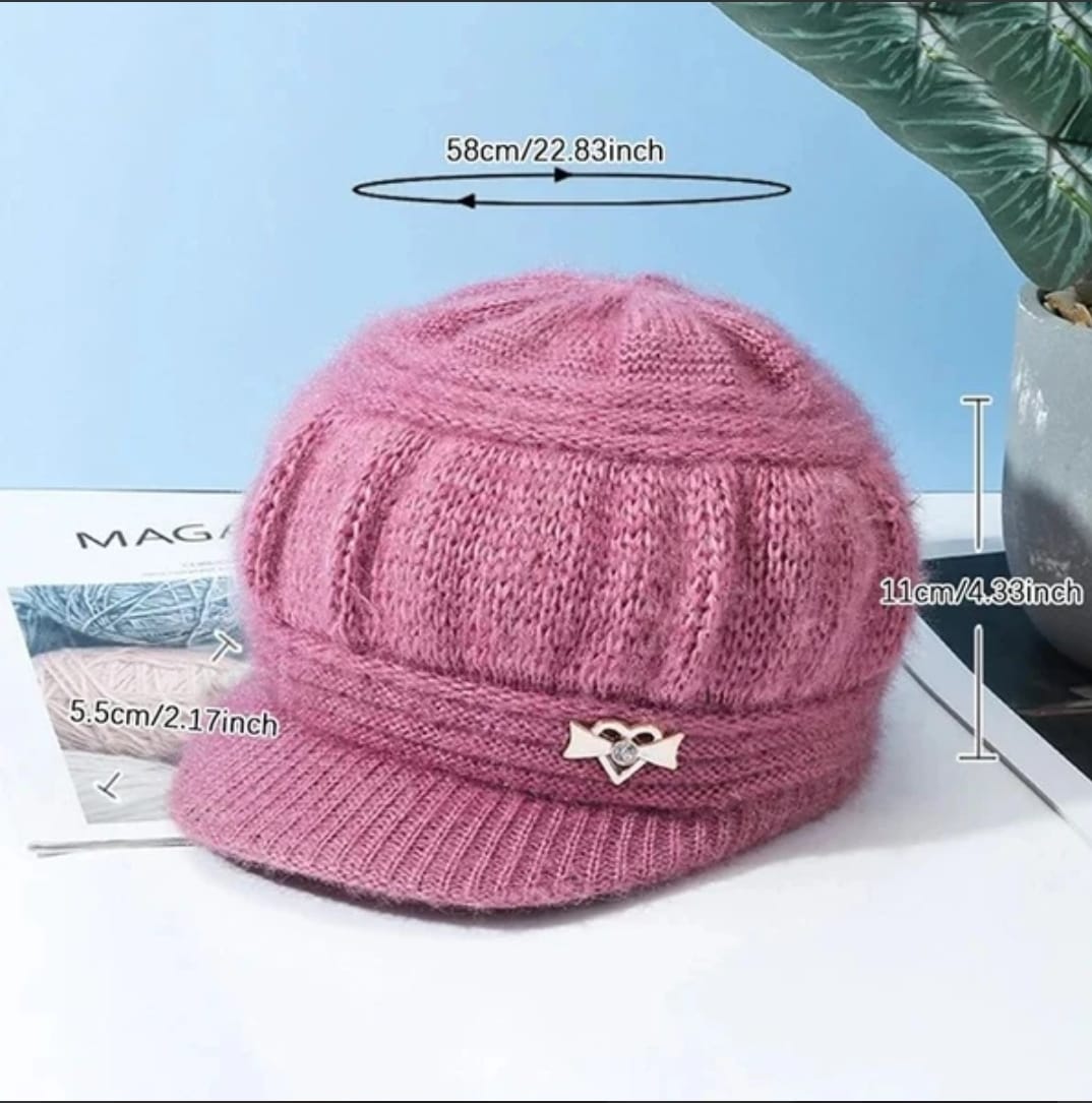 Girls outdoor Winter Hats Lightweight Dome shaped