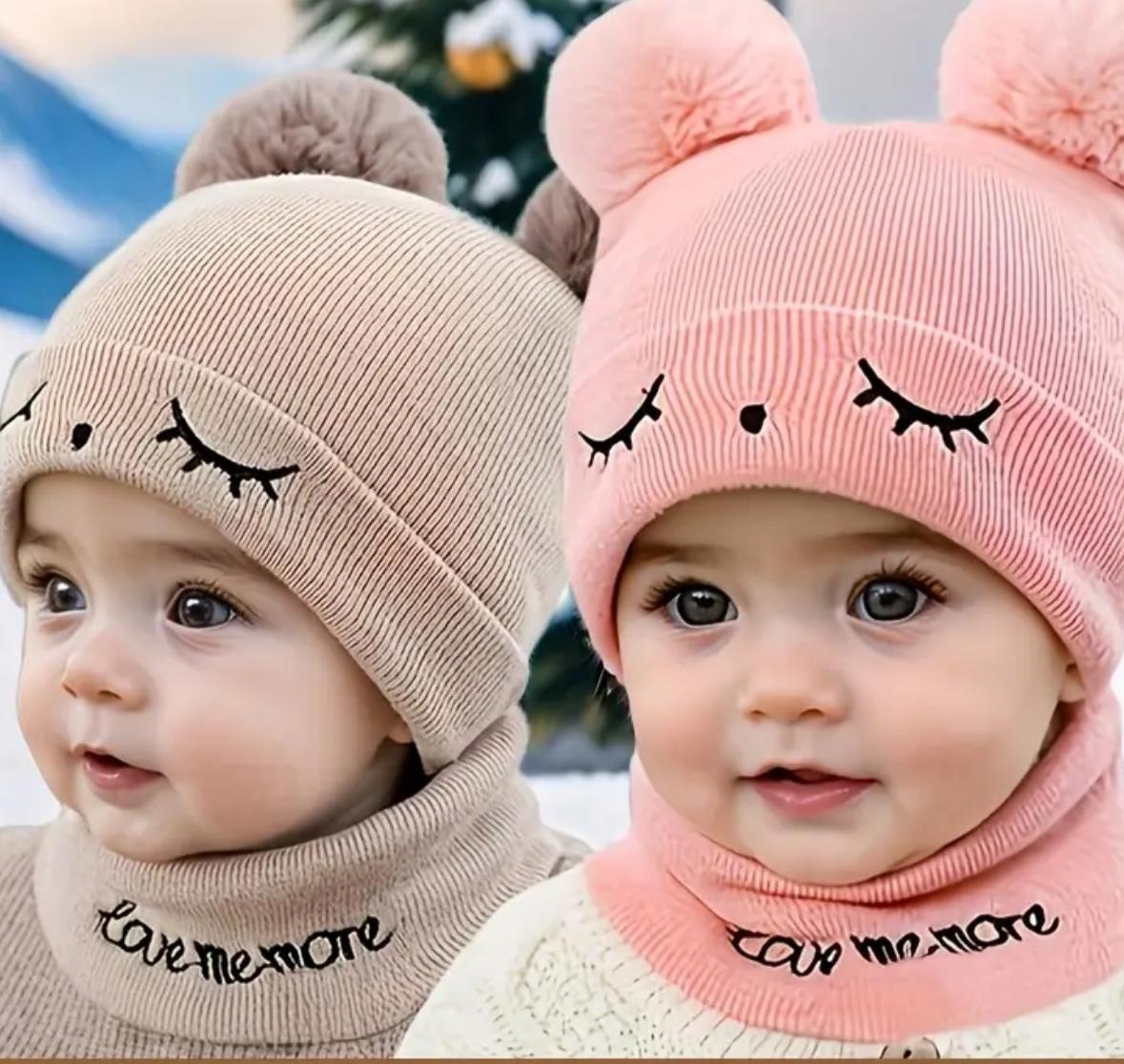 Kids winter caps Beanie neck warmer for kids Girls and Boys ( 1-5) years