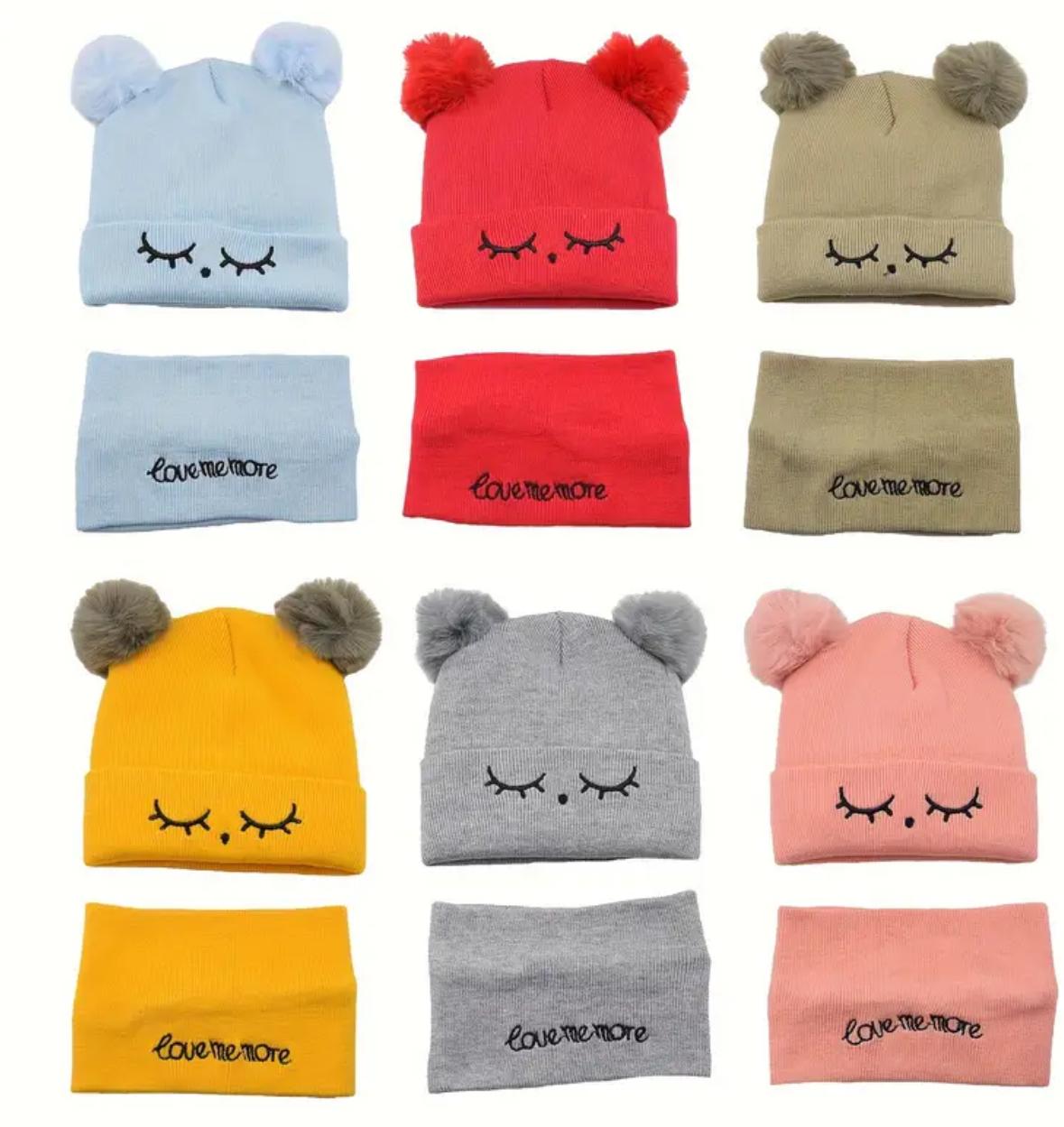 Kids winter caps Beanie neck warmer for kids Girls and Boys ( 1-5) years